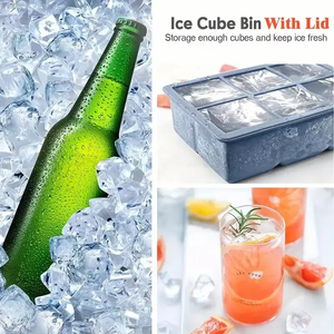 Grand moule à glaçons en silicone, sans BPA, qualité alimentaire, souple, 6/8 cavités, facile à démouler, glaçons à dissolution lente pour whisky - Product Image 3