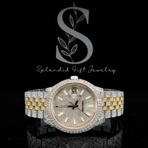 Montre de créateur en diamant pour femmes avec finition or rose, disponible à des prix abordables en provenance d'Inde - Product Image 1