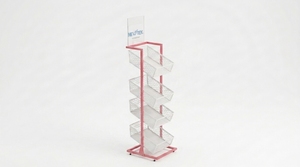Étagère de supermarché autoportante Vietnam, présentoir polyvalent 0,8 mm, personnalisable, en métal moderne avec revêtement en poudre, pour produits de beauté (panier) - Product Image 6