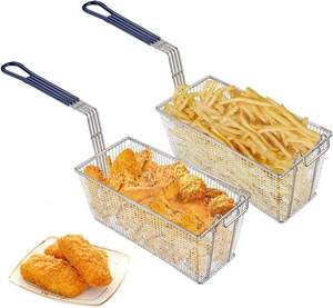 Panier de friteuse robuste à poignée antidérapante pour frites, poisson et saucisses, idéal pour les cuisines commerciales et les restaurants - Vente en gros - Product Image 2