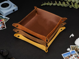 Choice Genuine Leather Tray Luxury <b>Watch</b> Jewelry Display Showcase Tray Custom Size Real Cowhide Leather Tray GLTY-0012 - Product Image 4