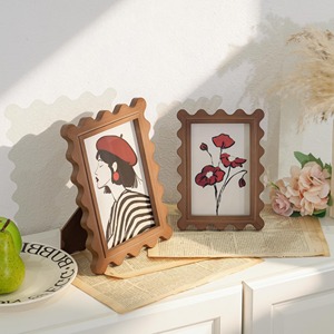 Luxury Handmade <b>Wooden</b> Lacquer Photo <b>Frame</b> with Elegant Wavy Edge Decorative <b>Picture</b> <b>Frame</b> for Modern Home Office Decore - Product Image 3