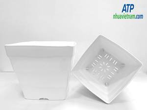 Pot pour la décoration de la maison et du jardin, Wave Square Pot avec plastique de haute qualité - Product Image 2