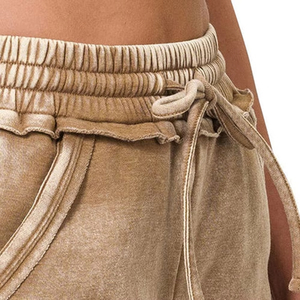 เสื้อผ้าผู้หญิงพรีเมียม ผ้าคอตตอนย้อมสีแบบแอซิดวอช เนื้อหนา เป็นมิตรต่อสิ่งแวดล้อม ระบายอากาศได้ดี แห้งเร็ว สไตล์สตรีทแวร์ลำลองสำหรับฤดูร้อน ดีไซน์ทันสมัย รับสกรีนโลโก้ - Product Image 4