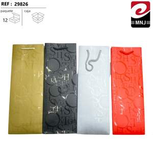 Bolsa de Papel de Regalo de Lujo de 12.8*36*8.4CM con Papel Metalizado al Vacío, Diseño en Relieve y Reciclable - Product Image 3