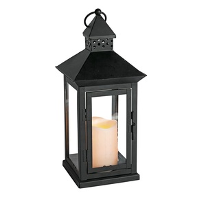 Nouvelle Arrivée Lanterne Antique Faite à la Main pour Jardin Extérieur et Intérieur, Lanterne Suspendue Noire pour Bougie, Taille et Forme Personnalisées - Product Image 1