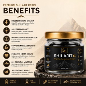 Resina de Shilajit Probada en Laboratorio por Eurofins, 10g, Shilajit Altamente Purificado con 82% de Ácido Fúlvico y Más de 85 Minerales Traza para Energía y Fuerza - Product Image 3