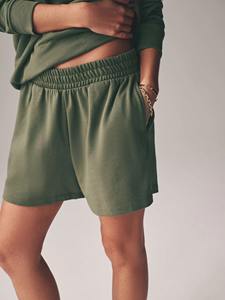 Conjunto de Ropa Deportiva Personalizada para Gimnasio, Sudadera Corta con Cuello Redondo y Media Cremallera de Felpa de Algodón para Mujer, Shorts Deportivos Sexys de Yoga con Encaje - Product Image 2