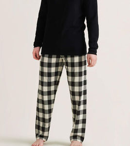 Pantalon de pyjama en flanelle pour homme, à carreaux, pour dormir, vêtements de nuit, 100% coton, confortable, pyjama de nuit - Product Image 3