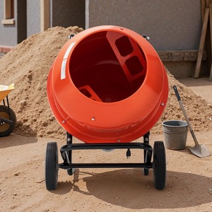 Bétonnière électrique, 375W, machine à béton portable sur chariot avec tambour de 140L - Product Image 6