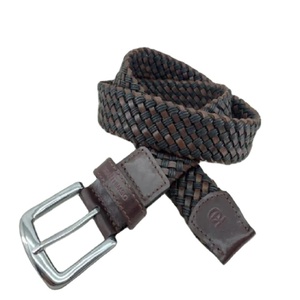 Premium Woven Genuine Leather Waist Strap Belt Adjustable <b>Braided</b> Sports Outdoor Casual Fashion <b>Accessory</b> with Stainless Steel - Product Image 1