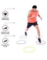 Juego de Anillos de Entrenamiento de Agilidad Premium, Anillos Planos para Trabajo de Pies y Velocidad, para Entrenamiento Deportivo de Fútbol