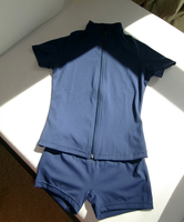 Ensemble 2 pièces short et veste zippée pour femme, coupe ajustée, en Spandex/Nylon, col montant, couleur unie, style streetwear d'été personnalisé, idéal pour l'entraînement