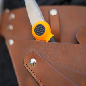 Cinturón de herramientas profesional de cuero para floristería, bolsa ajustable para la cintura, organizador de jardinería resistente, logotipo personalizado OEM a precio razonable - Product Image 5