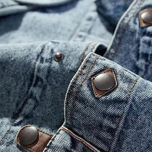 Abrigo de invierno de alta calidad para mujer, corto, con parches de piel y bolsillos, chaqueta vaquera cálida, abrigo vaquero grueso de forro polar Sherpa - Product Image 6