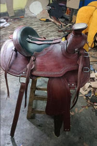 Selle de cheval d'équitation occidentale faite à la main en gros la plus vendue Selle de cheval de travail Ranch Roping Prêt à expédier - Product Image 4