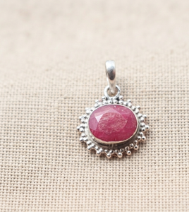 Pure 925 Sterling Silver Vintage Oval Pink <b>Ruby</b> Charm <b>Necklace</b> Women Yellow Gold Rose Gold Plated Natural Gemstone Jewelry Gift - Product Image 2