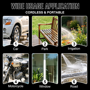 Nettoyeur haute pression sans fil BUDI 40 bar, machine de lavage de voiture portable |   <span class=keywords><strong>Nettoyant</strong></span> multi-usages pour voiture et maison, adapté à l'extérieur - Product Image 4