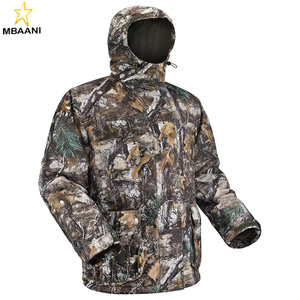 Veste de chasse avec doublure en polaire, manteau à capuche résistant à l'eau pour hommes, parka silencieuse pour la chasse au cerf, vestes Upland - Product Image 1
