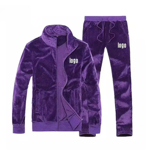 <b>Mens</b> <b>Velvet</b> Velour Winter Tracksuit Premium 2PCS Full Zip <b>Jacket</b> Sweatpants Breathable Solid Acid Wash Casual Fleece Adjustable - Product Image 6