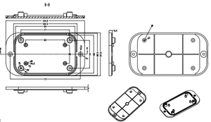 กล่องหุ้มอุปกรณ์อิเล็กทรอนิกส์แบบกันน้ำ ABS แบบกำหนดเอง พร้อมฐานยึดแบบ Flange - Product Image 3