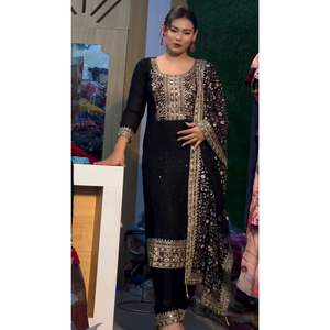 ผ้าไหมสีดำดูฮัต - Product Image 1