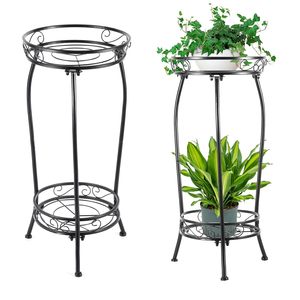 Tall Black Metal Plant <b>Stand</b> for Indoor Outdoor Use Rustproof Heavy-Duty Flower <b>Pot</b> <b>Stand</b> Stable Modern Plant Holder - Product Image 6