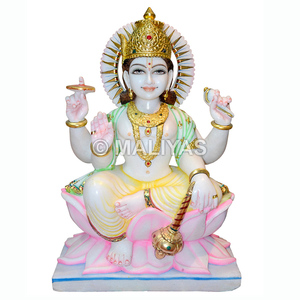 หินอ่อน Narayan Murti | แฮนด์เมด Lord vishnu หินอ่อนไอดอลสำหรับบ้านและวัด-maliyas - Product Image 1