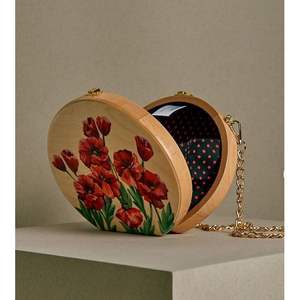 Cartera de Mano de Resina de Diseño Artesanal de Lujo para Damas, Accesorios de Moda con Cristales - Product Image 1