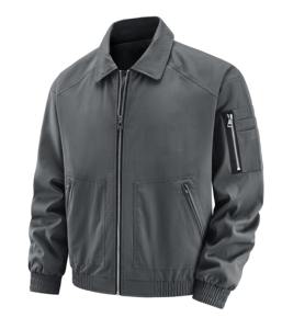 Unisex Vintage Leopard Winter Canvas Zipper <b>Leather</b> <b>Jacket</b> OEM Service - Product Image 2