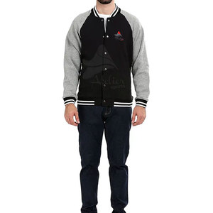 Veste de baseball en molleton côtelé épais en coton pour homme, qualité export, personnalisable, blanche, style vintage, type bomber - Product Image 5