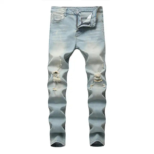 Nuevos Jeans de Mezclilla para Hombre, Estilo Recto Elástico, Formal de Negocios, Casual, 100% Algodón, Jeans Azules, Invierno, Otoño, Transpirables, Ecológicos - Product Image 3