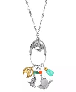 Collana da Donna con Ciondolo a Forma di Testa di Cavallo e Cappello |   2028 - Product Image 1