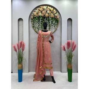 Hermoso conjunto de traje de fiesta para mujer, parte superior inferior y Dupatta para un aspecto elegante - Product Image 2