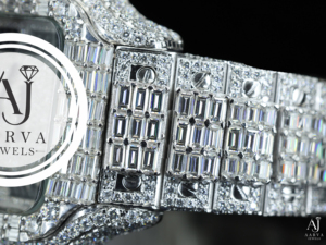 Montre mécanique à cadran carré en acier inoxydable avec incrustation de diamants, lunette en cristal, bracelet de 20 mm, style analogique, bijou de mode - Product Image 6