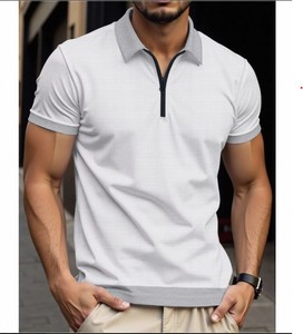 เสื้อยืดลำลองพิมพ์ลายระบายอากาศได้ดี - ผ้าถักสีพื้น - Product Image 1