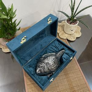 SHANKH DE METAL BAÑADO EN PLATA CON BASE - Product Image 1