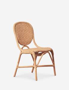 Silla de Comedor Tapizada de Ratán Natural, Hecha a Mano, Ecológica, Duradera, para Cafetería, Restaurante y Diseño de Interiores Tropicales - Product Image 2