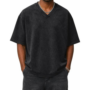 T-shirts pour hommes effet délavé à l'acide, prix abordable, disponibles en différentes couleurs, faible MOQ, meilleure qualité, nouveau style. - Product Image 1