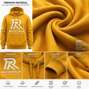 Hoodies brodés effet vieilli, 100% coton, pour homme, hiver, service OEM, écologiques, séchage rapide, avec poche, vente en gros, les plus vendus - Product Image 6