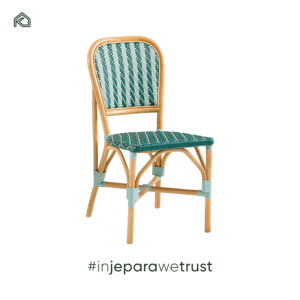 Silla de Comedor para Restaurante con Ratán Sintético y Estructura de Aluminio Ligero, Diseño Moderno, Duradera, Impermeable y Ecológica - Product Image 1