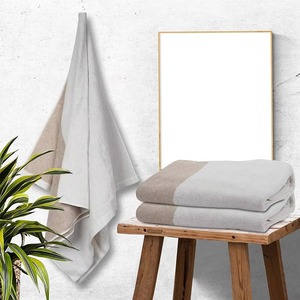 Ensemble de serviettes de bain en coton 2026 Tendance Couleur unie Extra Large Séchage rapide Brodé - Product Image 1