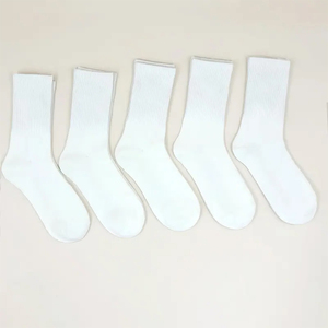 Chaussettes en coton confortables personnalisées, couleur blanche, antibactériennes, décontractées, style course à pied, basketball, pour hommes - Product Image 2