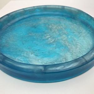 Bandeja de Resina Irregular Hecha a Mano con Diseño de Patas, Textura de Mármol, Pequeño Plato Decorativo Sostenible para Servir, Decoración del Hogar Estilo Americano - Product Image 3