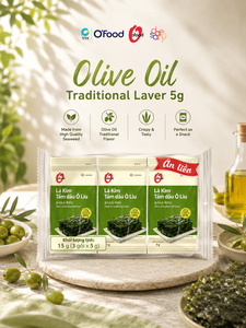Traditional Olive Oil Roasted <b>Seaweed</b> <b>Snack</b> 5g Wholesale O'food | Crispy Laver | 3/9/16 Bundles | Made in Vietnam | Ready To Eat - Product Image 1