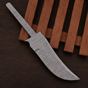 Cuchillo de Caza Industrial Personalizado OEM de UA Supplies, Hoja de Acero de Damasco con Punta Caída, Grosor de 0.5mm, 9in/Longitud Total Personalizada - Product Image 1