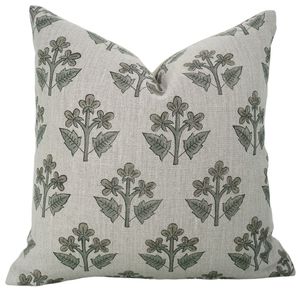 Hand Block Linen Pillow <b>Cover</b> Cushion <b>Cover</b> Hand Block Printed Cotton Cushion <b>Cover</b> for Home Decor By INDIAN TEXTILES H/L - Product Image 6