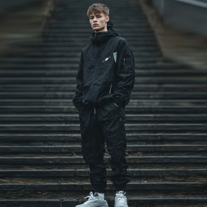 Men's 2-Piece lightweight Tracksuit Windbreaker Set Jogger <b>Rain</b> Waterproof Suit Men Zipper <b>Rain</b> <b>Jacket</b> Street Windbreaker Pants - Product Image 4