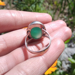 Handmade Green Onyx <b>Ring</b> Natural Green Gemstone Jewelry Boho <b>Statement</b> <b>Ring</b> Healing Crystal Gift for Her - Product Image 2