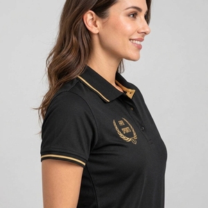 Custom <b>Women</b> <b>Polo</b> <b>Shirt</b> Lightweight Cotton Fabric Breathable Construction Comfortable Fit Short Sleeve Casual Fashion <b>Womens</b> - Product Image 6